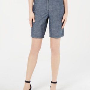 Karen Scott Women Shorts Mid Rise Comfort